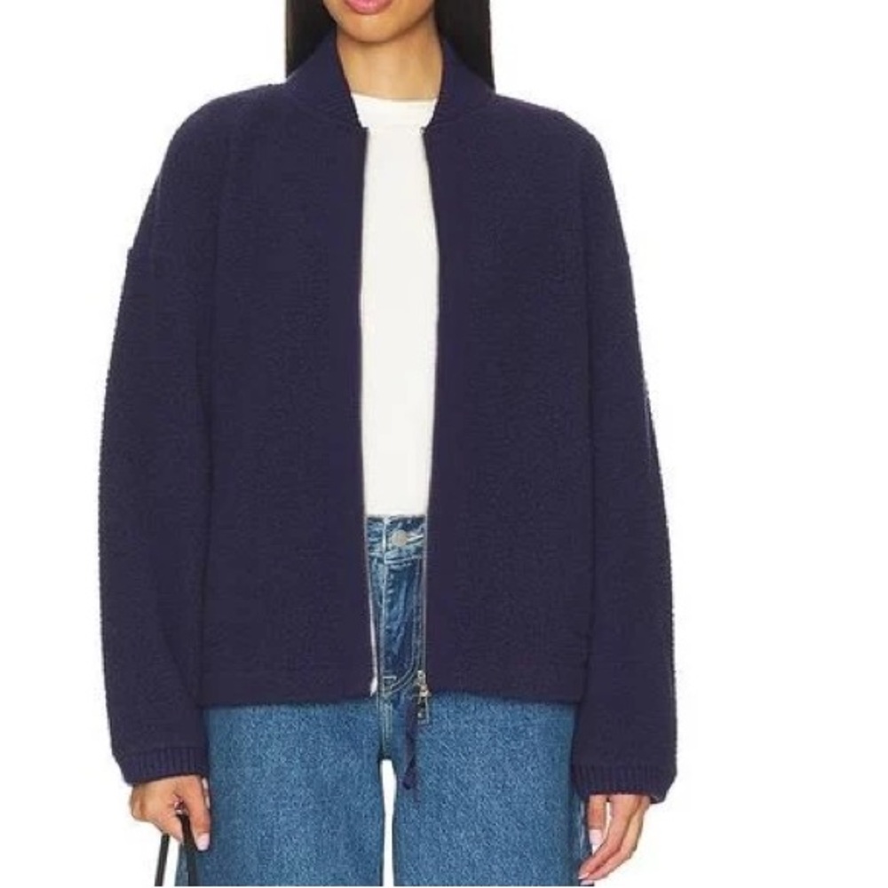 🔥NWT Varley Willmont Patch Pocket Fleece Size Large Women in Evening Blue